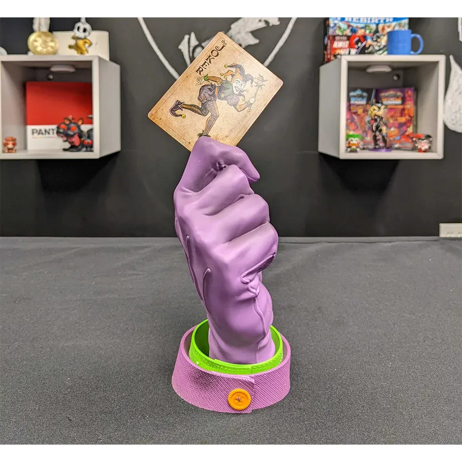 The Joker Calling Card Life Sized Statue Display Piece on Table Without the Box