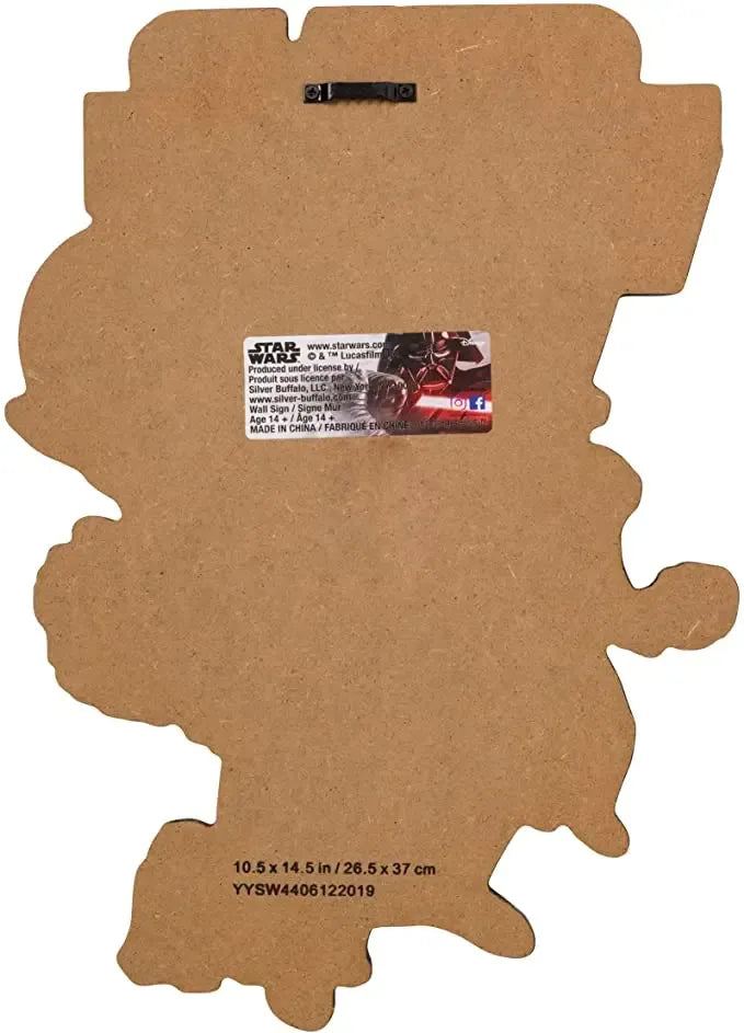 Star Wars Episode 4 Die Cut Wooden Wall Art: 14.5-inches by 10.5-inches Back Profile