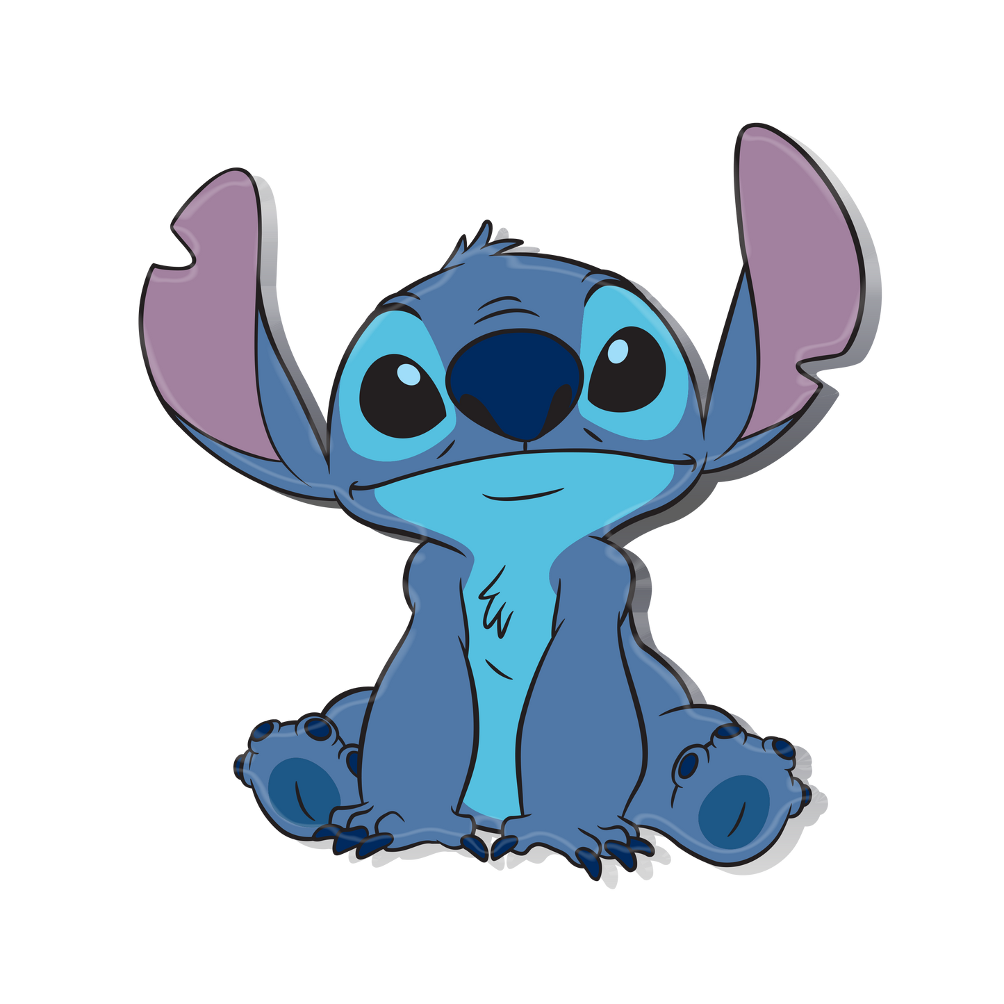 Disney Lilo and Stitch Sitting Pose Large Die Cut MDF Box Wall Sign 6 in