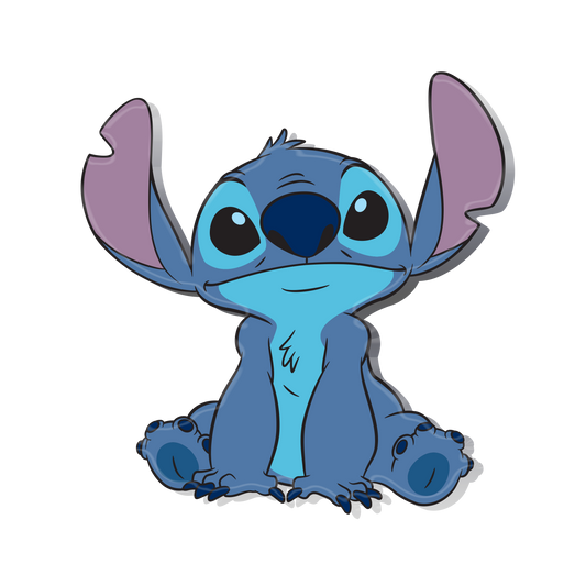 Disney Lilo and Stitch Sitting Pose Large Die Cut MDF Box Wall Sign 6 in