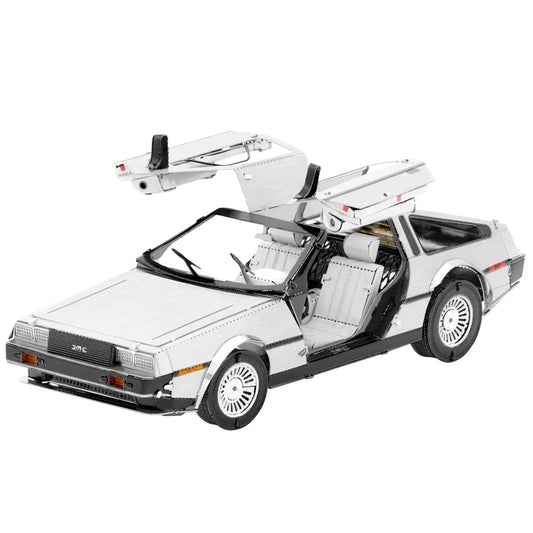 3D Metal Model Kit: 3in Classic Delorean Car Built and Displayed