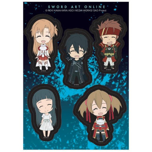 Sword Art Online Happy Sticker Set - 5 Character Stickers