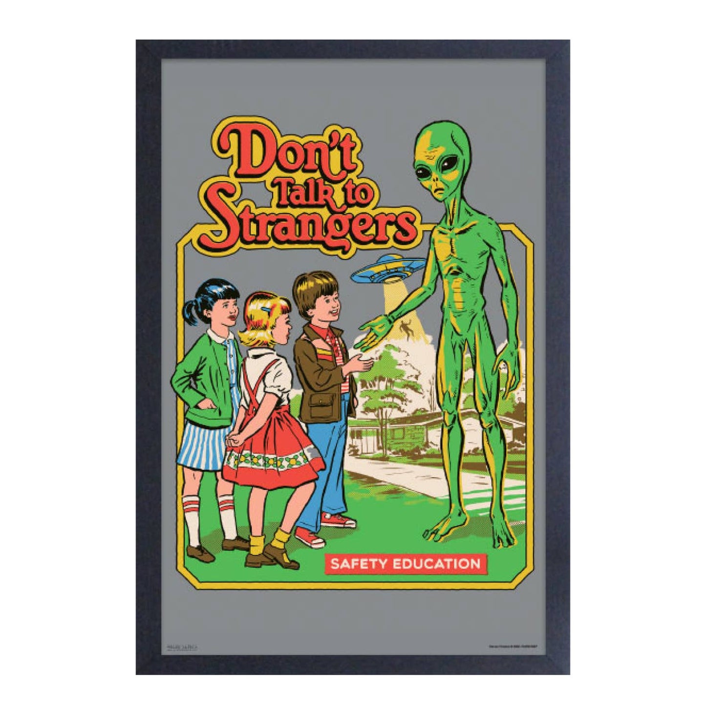 Steven Rhodes -Don’t Talk to Stranger 11" x 17" Framed Print Wall Art
