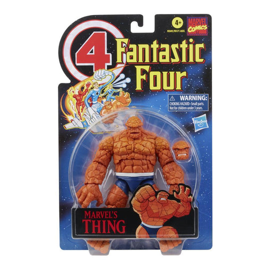 Marvel Legends Series Retro Fantastic Four The Thing 6in Premium Action Figure Toy