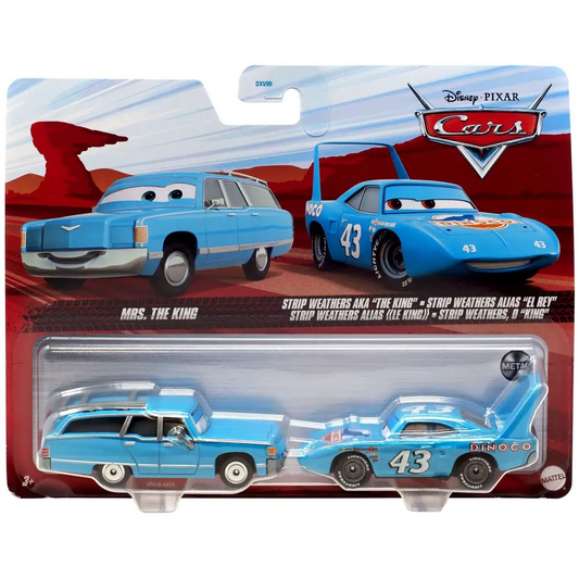 Disney Pixar Cars 3 Diecast 2-Pack Featuring Mrs.The King and Strip Weathers