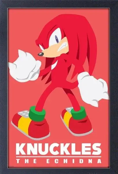 Sonic - Modern Character - Knuckles 11" x 17" Framed Print Wall Art