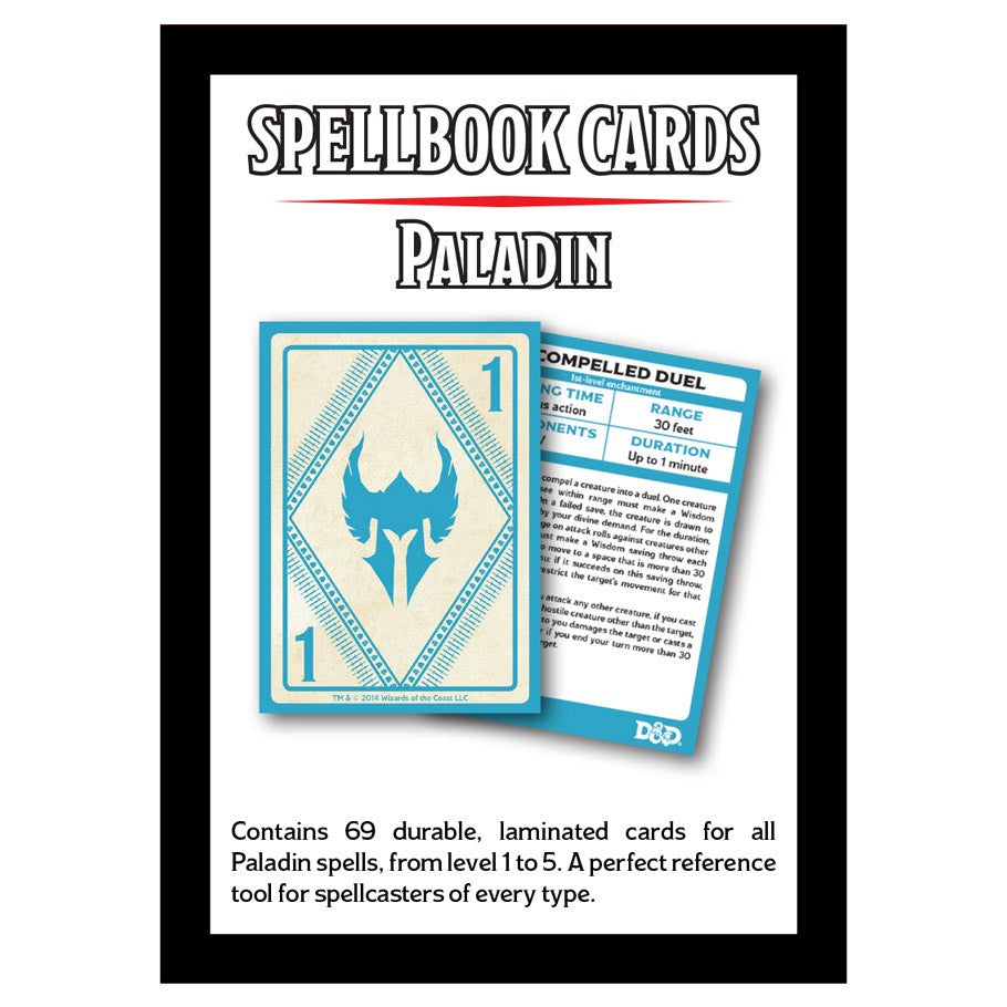 Dungeons and Dragons D&D Spellbook Cards: Paladin Deck