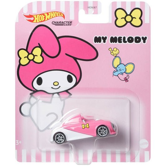 Hot Wheels Character Cars - My Melody - Pink & White - 1:64 Scale