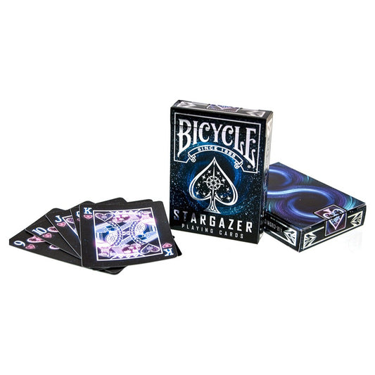 Bicycle Playing Card Deck: Stargazer Galaxy Space Theme: Black Finish