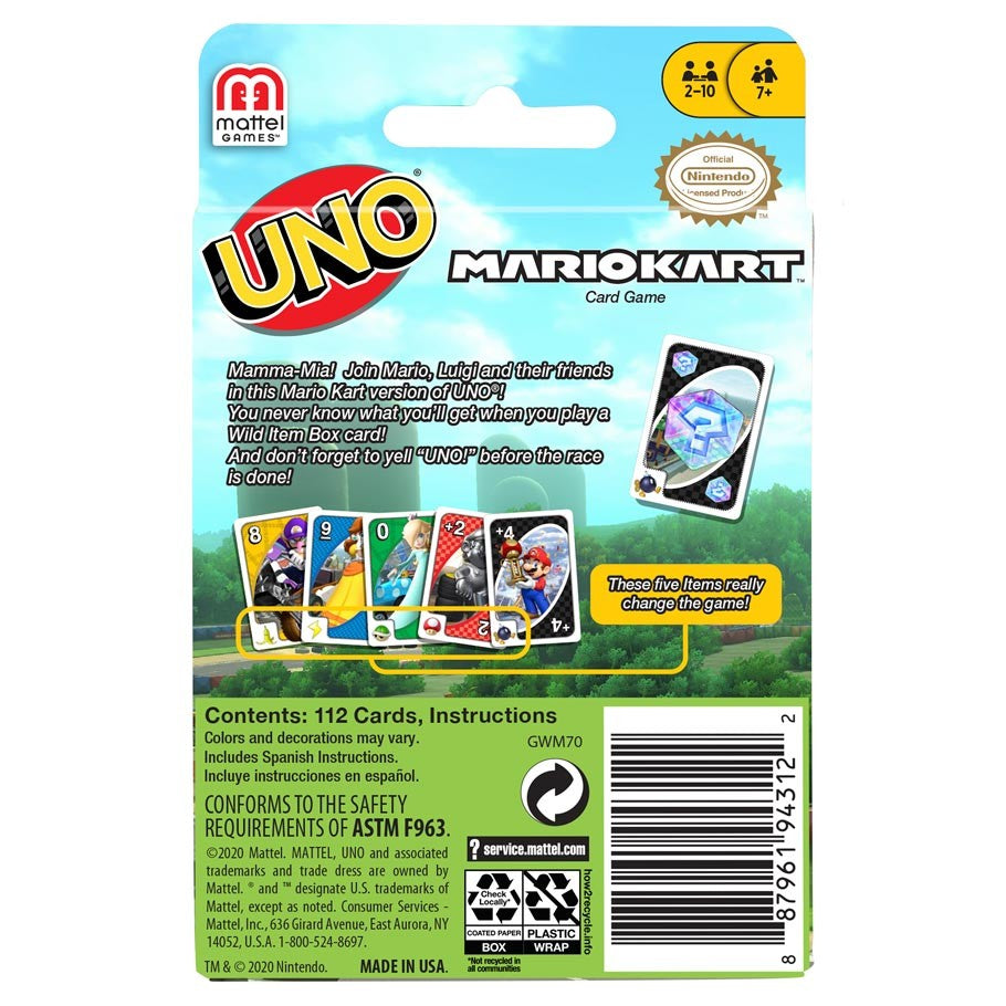 Uno Card Game: Mario Kart Edition