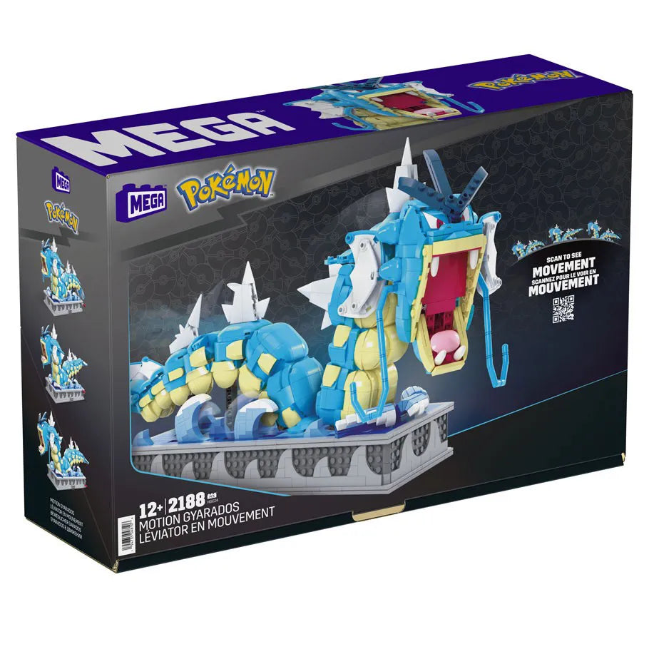 Pokémon Mega Build Kinetic Motion Gyarados Construction Set 2188pc. In The Original Box