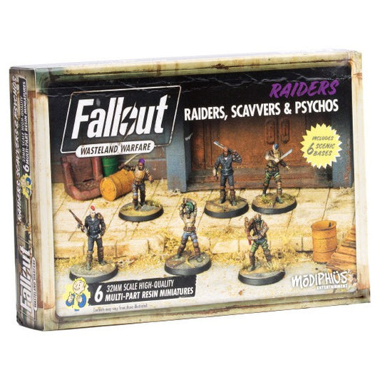 Fallout Wasteland Warfare: Raiders, Scavvers, Psychos: Roleplaying Resin Miniature Figures