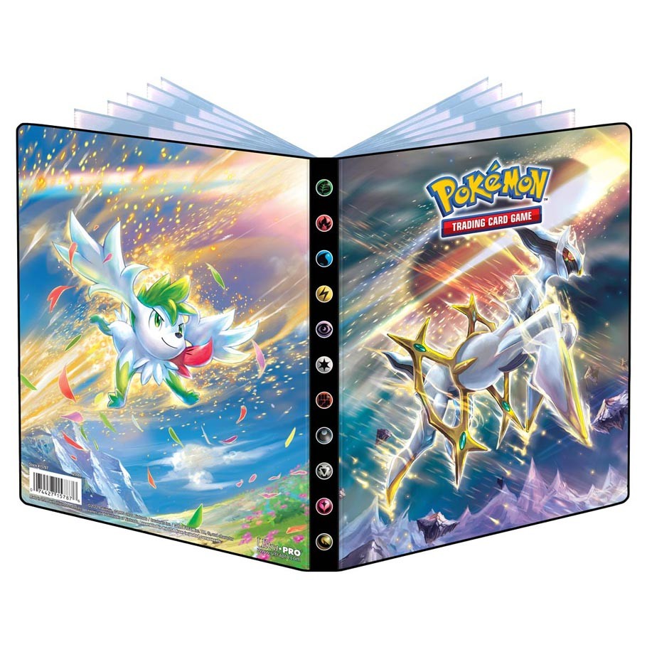 Pokemon Brilliant Stars 4 Pocket Card Binder Portfolio: Ft. Arceus & Shaymin