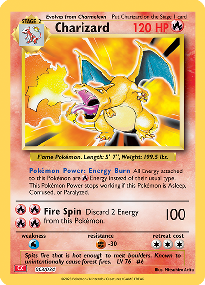 Re-release of the original charizard