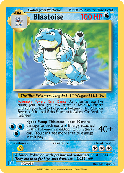 Re-release of the original Blastoise