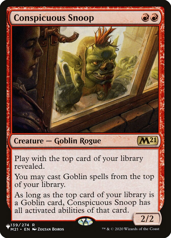Conspicuous Snoop (M21-139) - The List (PLST)