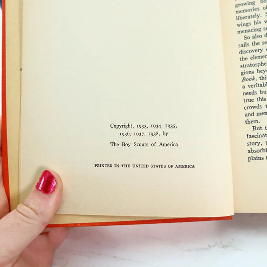 1939 The Boy Scouts Year Book Stories of Daring and Danger Franklin K Mathiews Hardcover Book Copyright