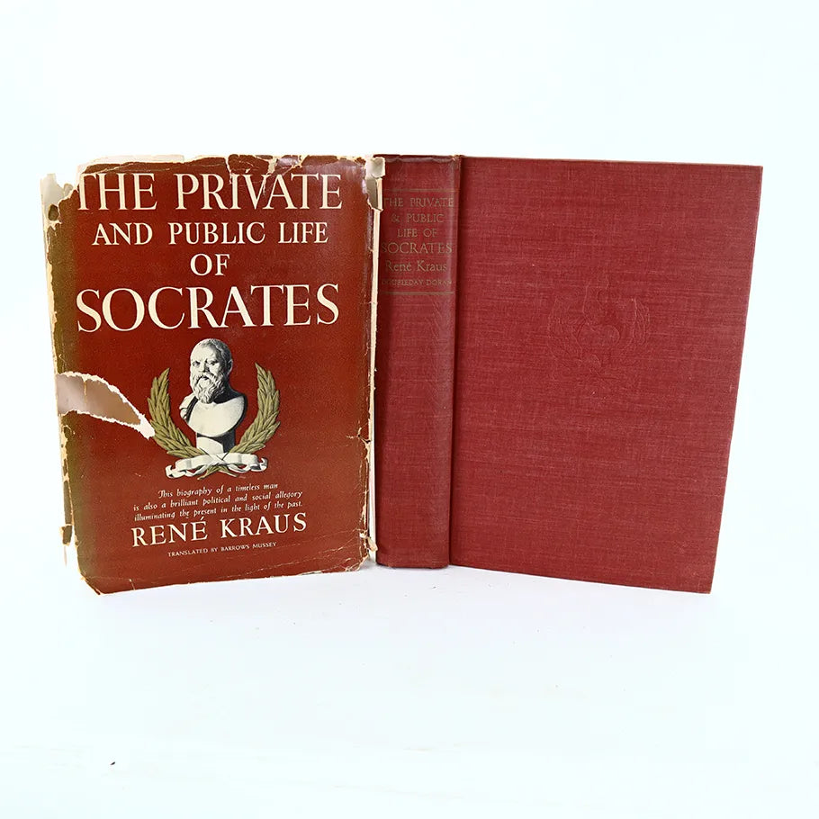 1940 The Private and Public Life of Socrates Rene Kraus Hardcover Book Front Cover