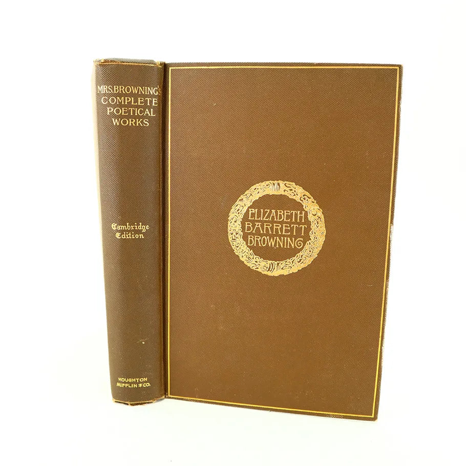 1900 The Complete Poetical Works of Elizabeth Barrett Browning Cambridge Edition Hardcover Front View