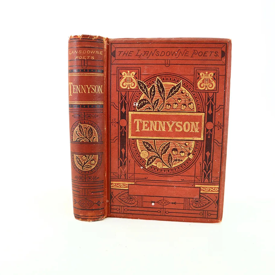 1878 The Lansdowne Poets Complete Works of Alfred Tennyson Hardcover Book Front Cover