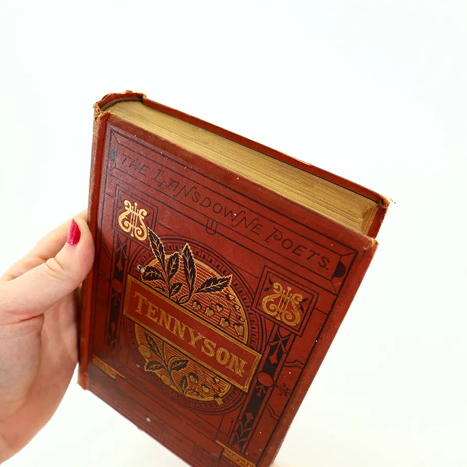 1878 The Lansdowne Poets Complete Works of Alfred Tennyson Hardcover Book Gilded Edge
