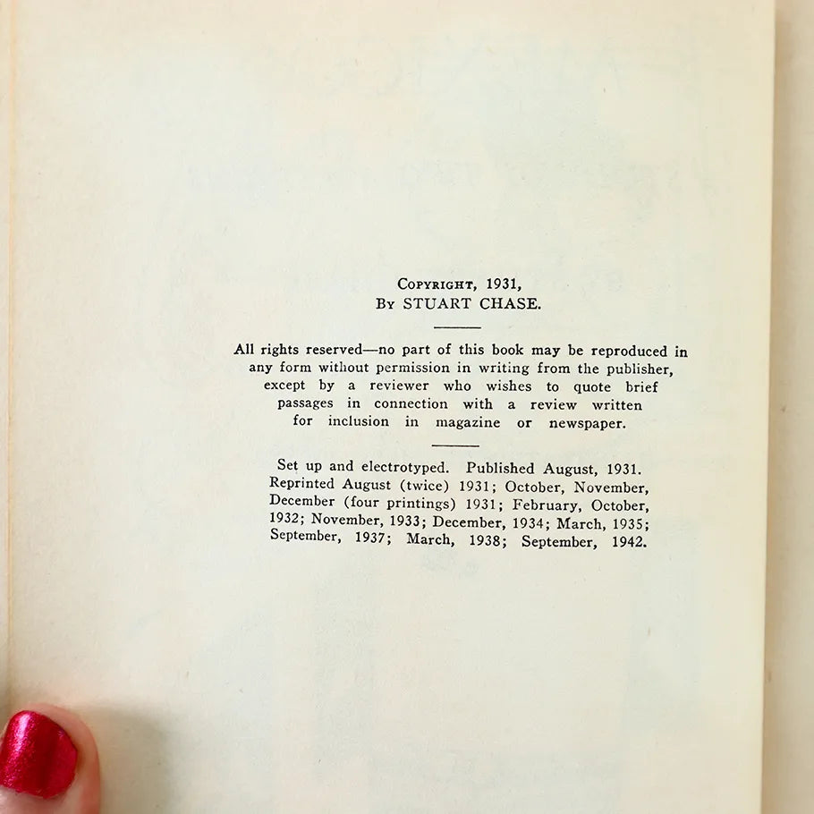 1931 Mexico Stuart Chase Hardcover Book Copyright