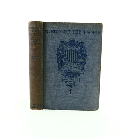 1920 Poetry of the People Charles Mills Gayley Martin C Flaherty Enlarged Edition Hardcover Book Front Cover View