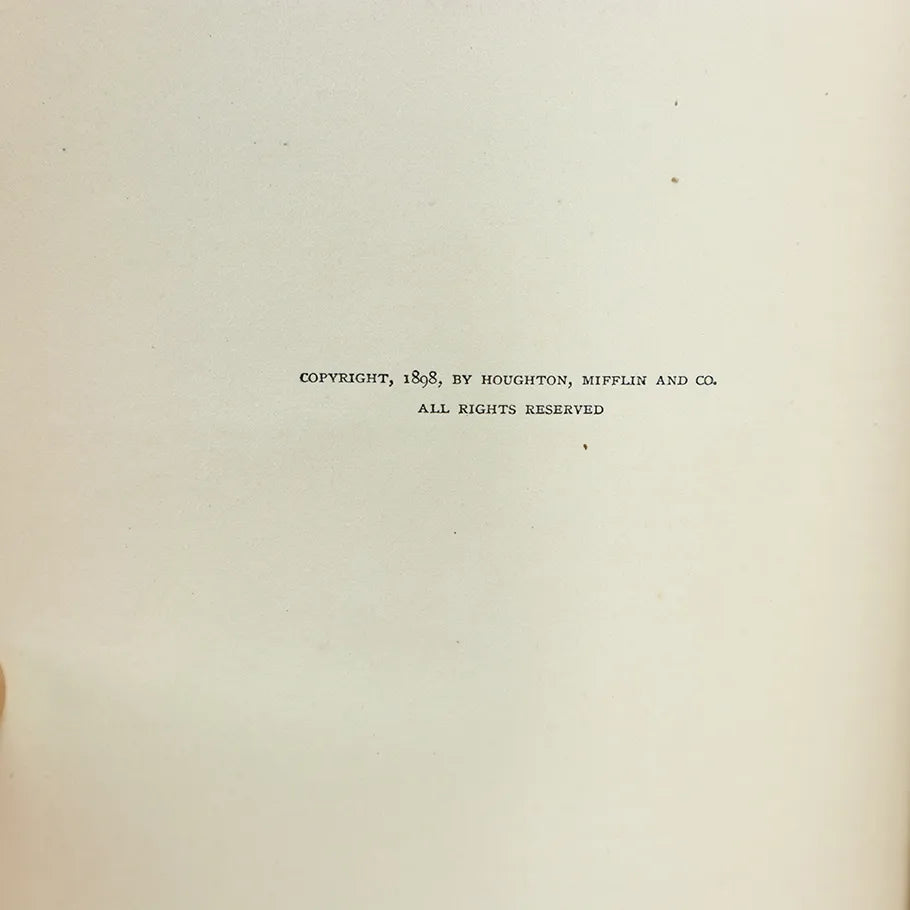 1898 The Poetic and Dramatic Works of Alfred Lord Tennyson Cambridge Edition Hardcover Book Copyright