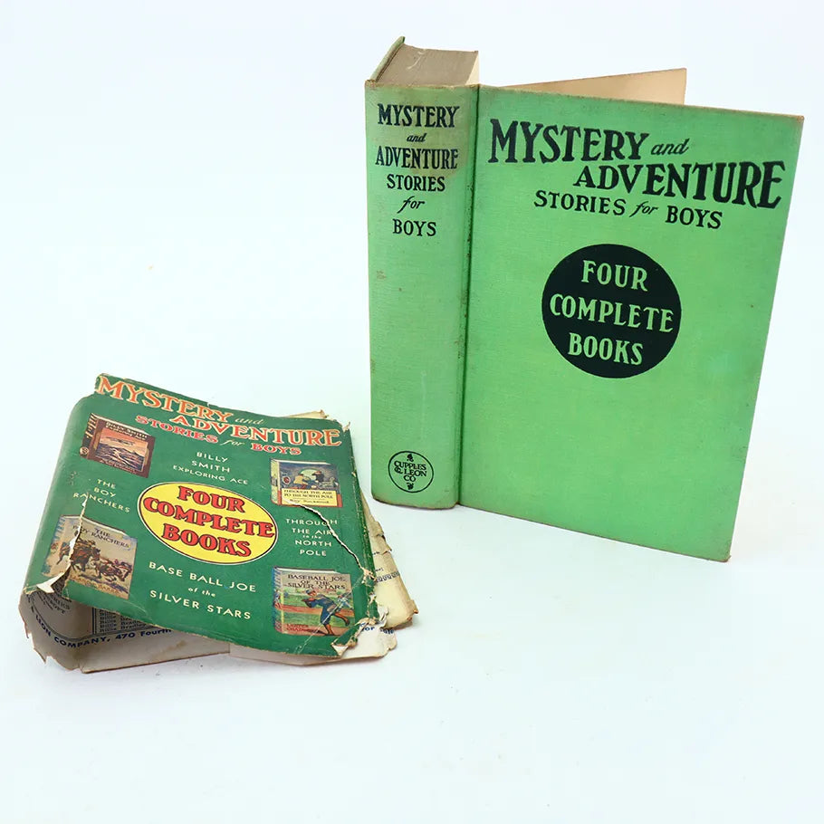 1928 Mystery and Adventure Stories for Boys Four Complete Books Popular Juvenile Authors Hardcover Book Front Cover with Book Cover View