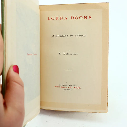 Vintage Lorna Doone Volume II R. D. Blackmore Hardcover Book Inside Title Page