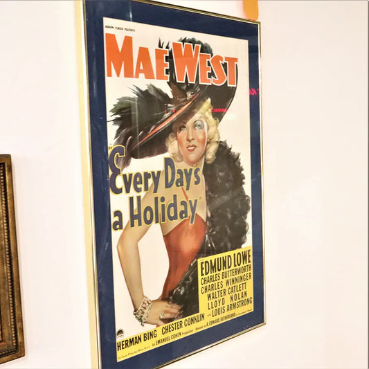 Vintage Paramount Picture Ad for Mae West Every Days a Holiday Full Size Professionally Framed