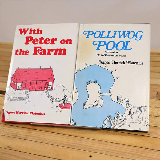 Set Signed Agnes Herrick Platenius With Peter on the Farm Polliwog Pool Hardcover Books Front Covers