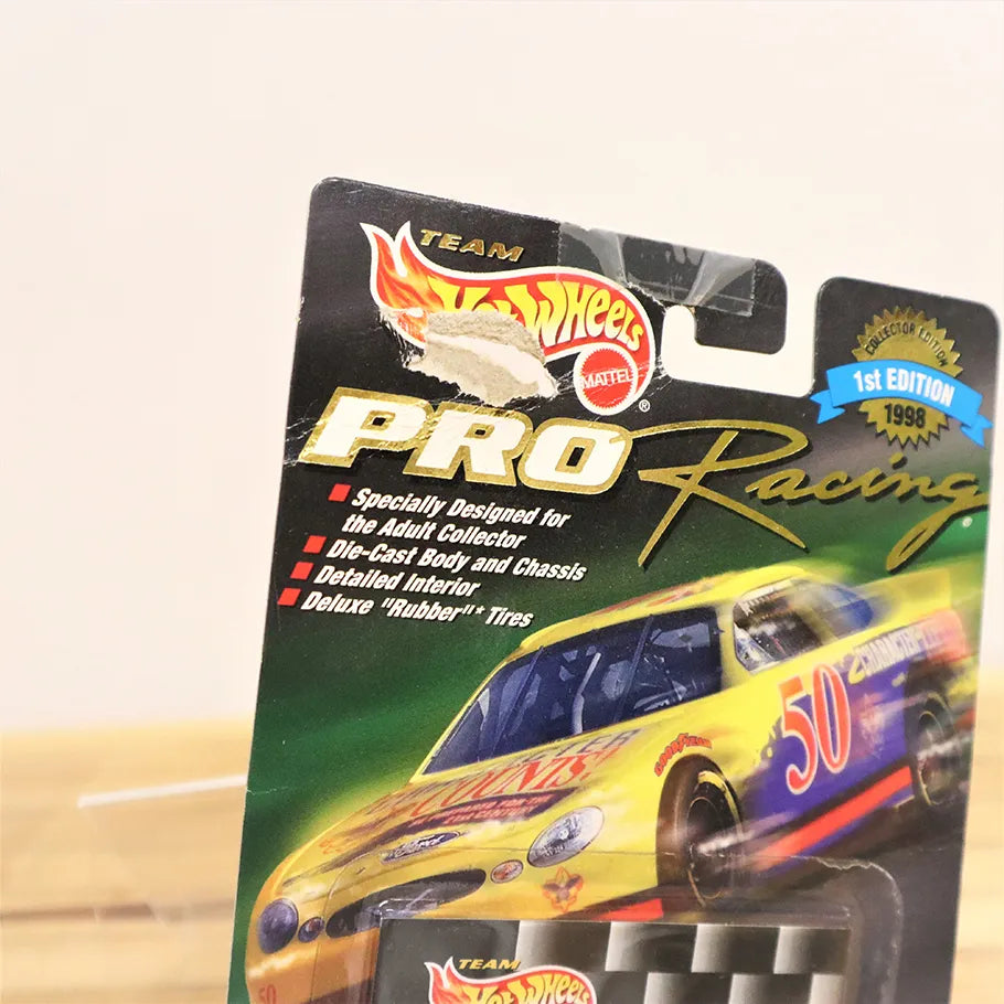 Hot Wheels Team Pro Racing Character Counts 50th Anniversary Goodyear Eagle Front View Close up View 2