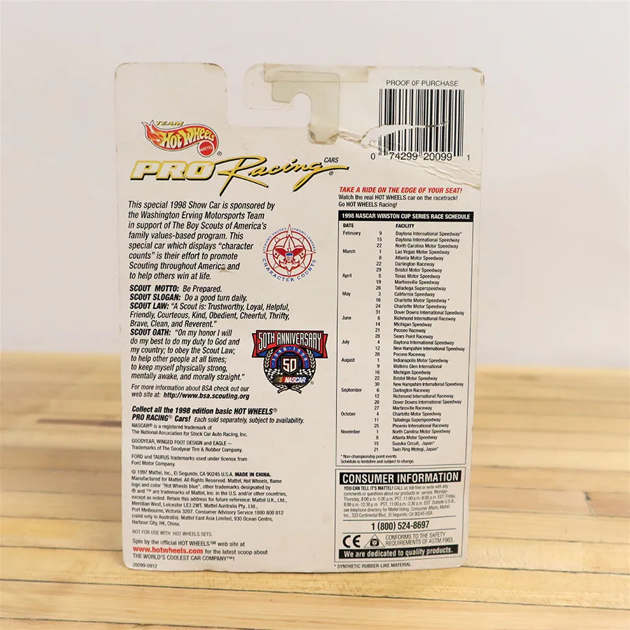 Hot Wheels Team Pro Racing Character Counts 50th Anniversary Goodyear Eagle Back View
