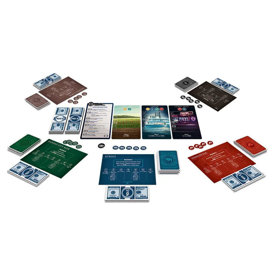 Ozark The Official Board Game Money, Influence and Control Displayed on Table