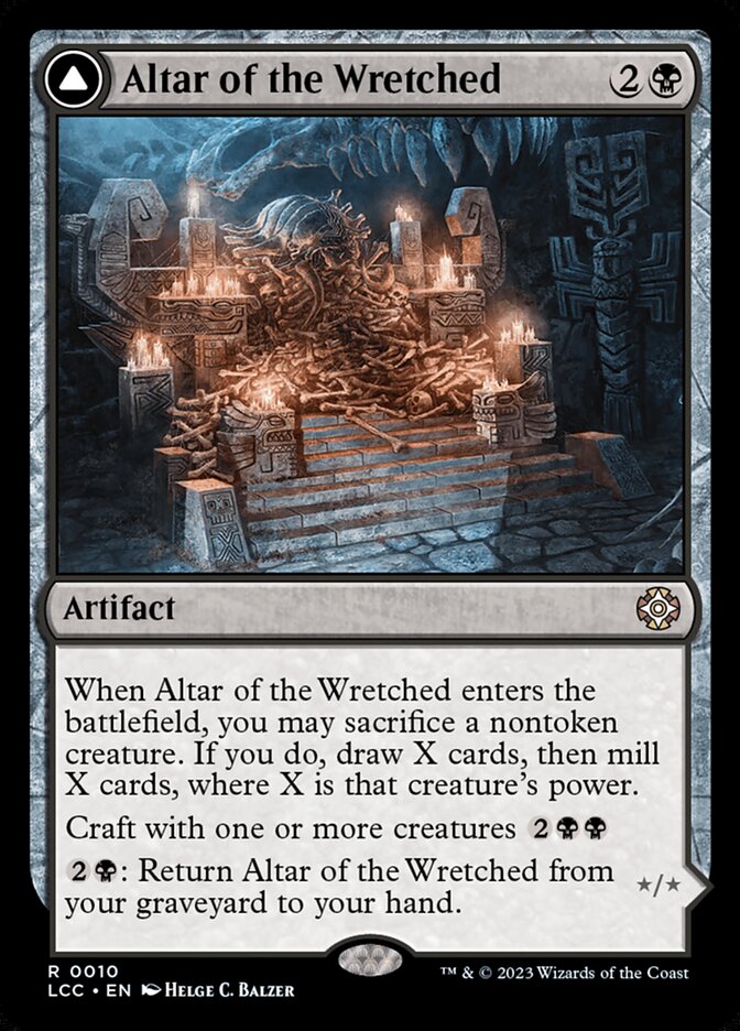 Altar of the Wretched // Wretched Bonemass (10) - The Lost Caverns of Ixalan Commander (LCC)