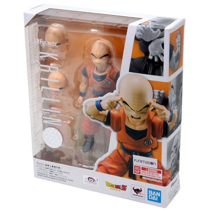S.H. Figuarts Dragon Ball Z Krillin Earth's Strongest Man Action Figure In Box