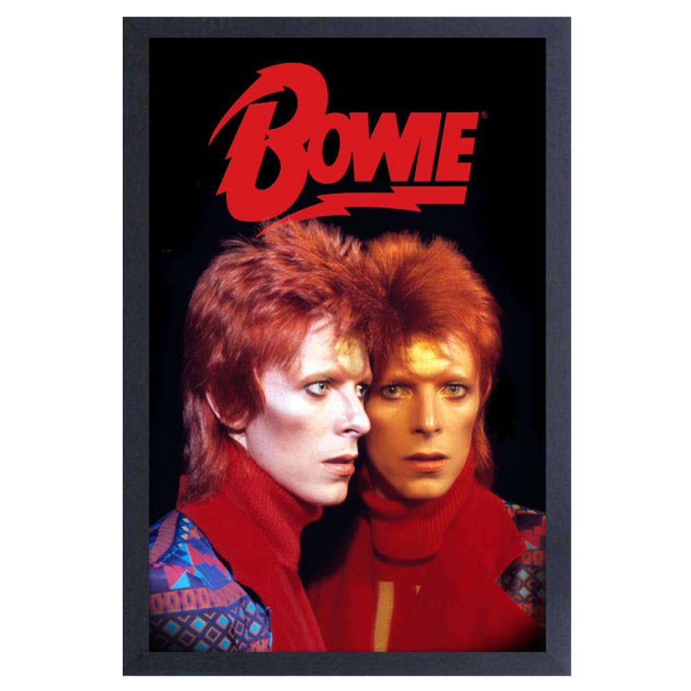 David Bowie - Two Bowies 11" x 17" Framed Print Wall Art 