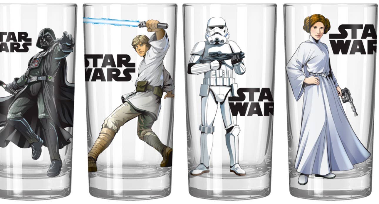 Lucasfilm Star Wars 10oz 4pc Glass Set Drinkware