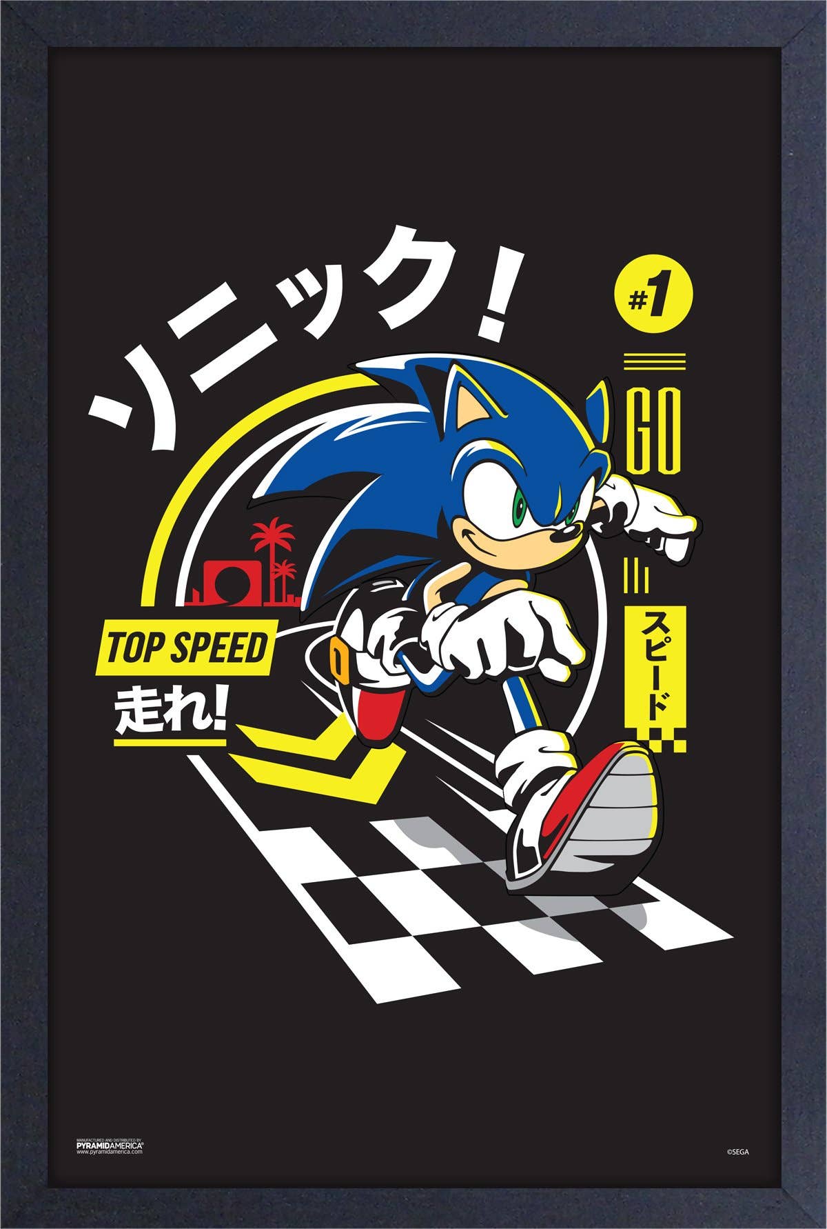 Sonic-Top Speed 11" x 17" Wall Art Display Piece 