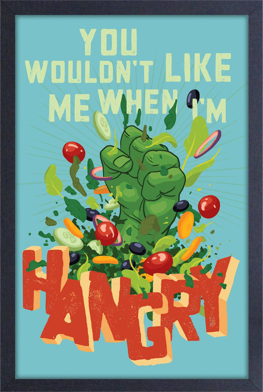 Hulk - Hangry Cover 11" x 17" Framed Print Wall Art