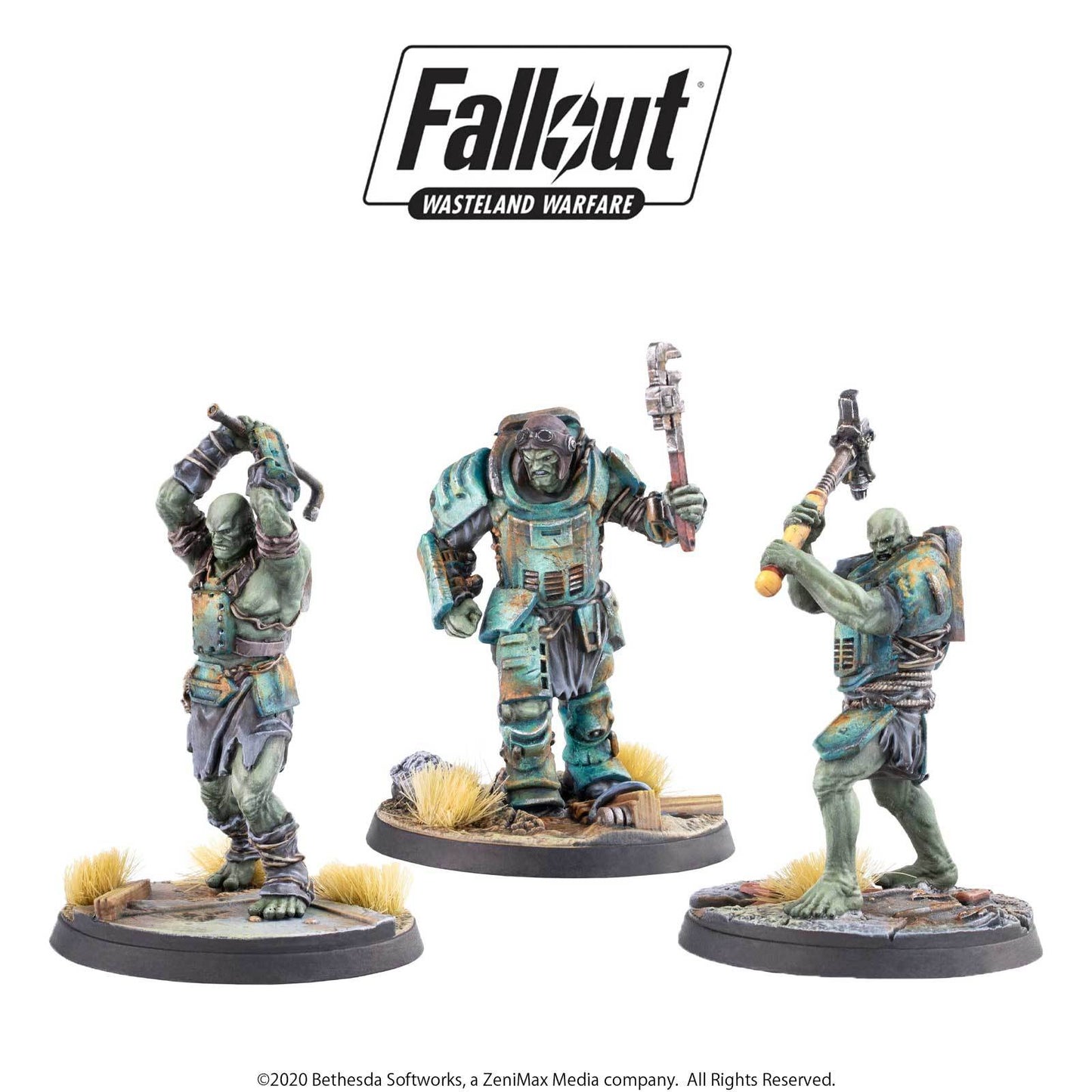 Fallout Wasteland Warfare: Super Mutant Skirmishers: Roleplaying Resin Miniature Figures