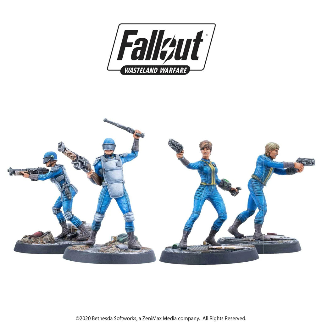 Fallout Wasteland Warfare: Survivors Vault Dwellers: Roleplaying Resin Miniature Figures