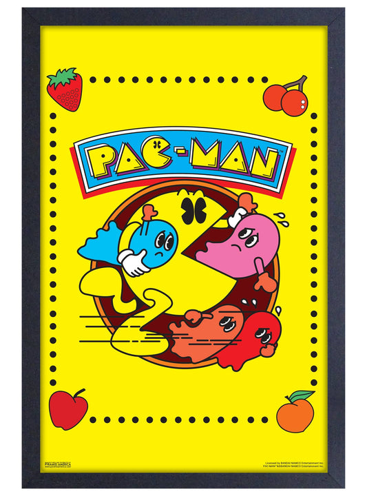 Pac-Man Ghost Swallow Framed Print 11" x 17" Wall Art Display Piece 
