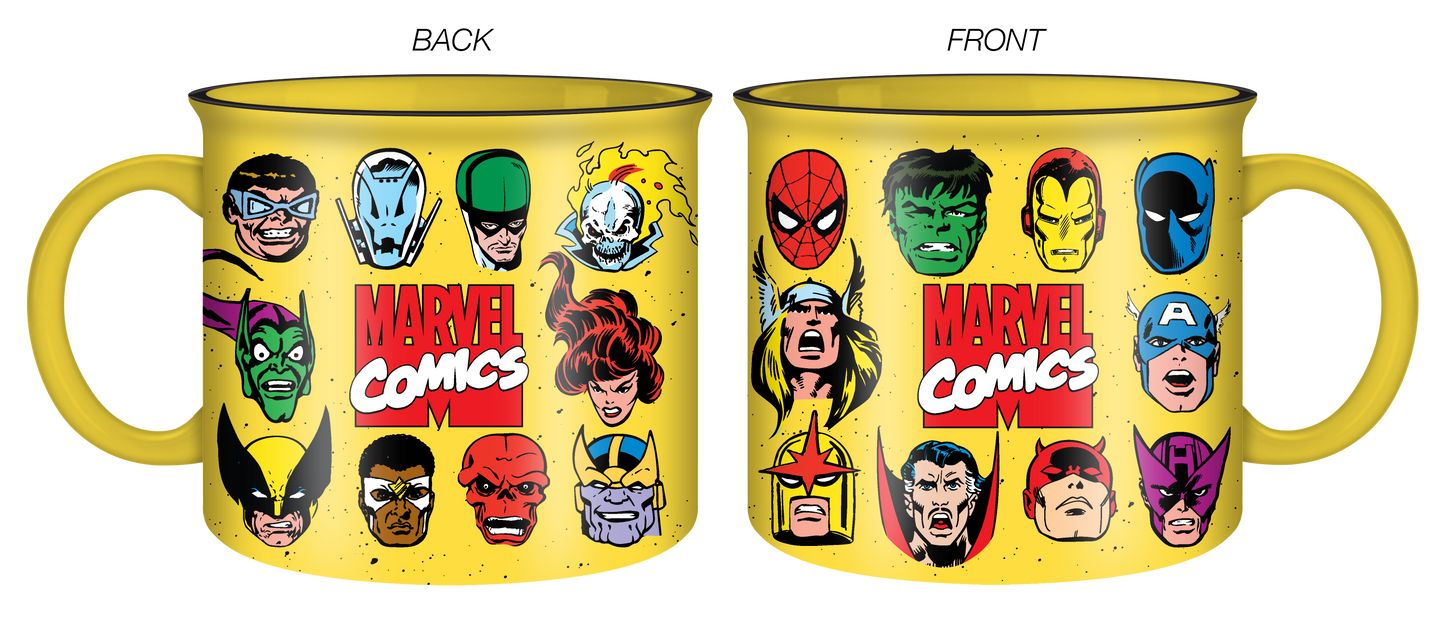 Marvel Comics Character 20oz Ceramic Camper Mug