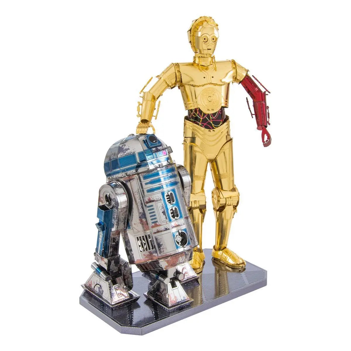 Star Wars Official 3D Metal Model Kit: 5in High Detail R2-D2 and C-3PO Built