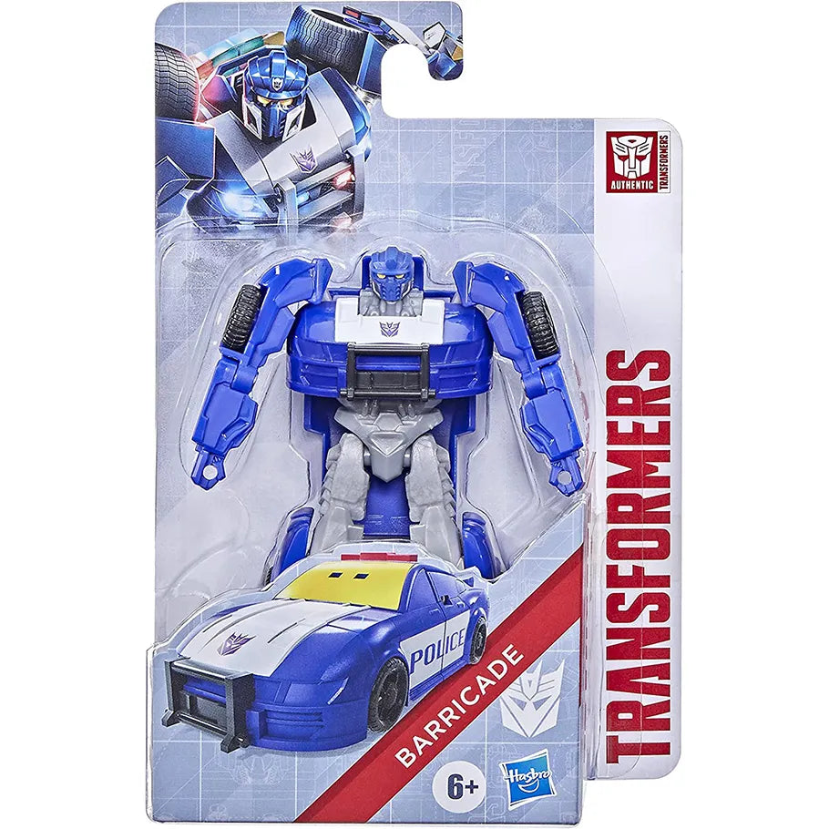 Transformers Authentics Bravo Series 4.5 Inch Action Figures: Decepticon Barricade in Blister Pack with Backing