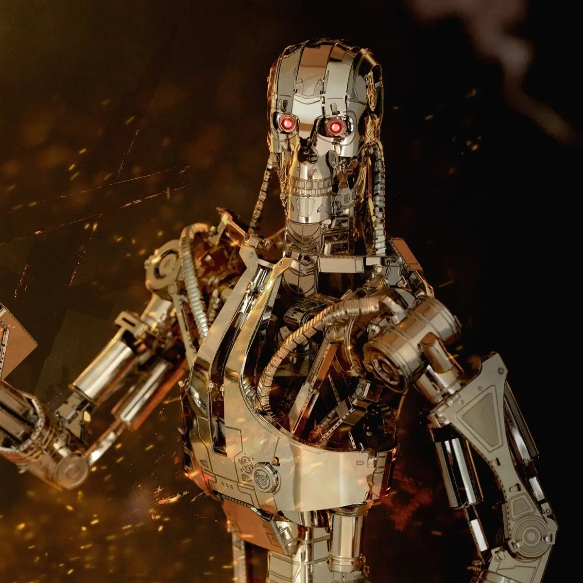 The Terminator Official 3D Metal Model Kit: 7in High Detail T-800 Endoskeleton 