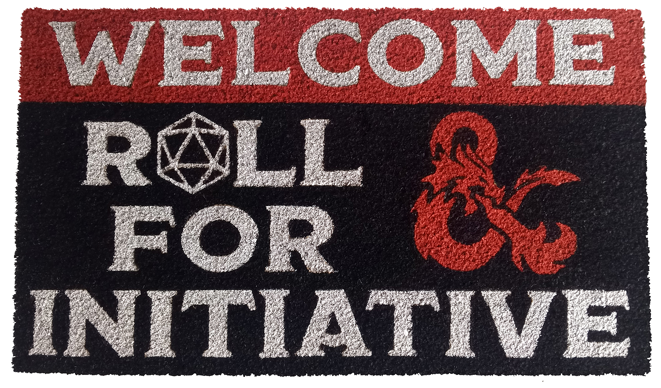 Dungeons and Dragons Welcome Mat Roll for Initiative 