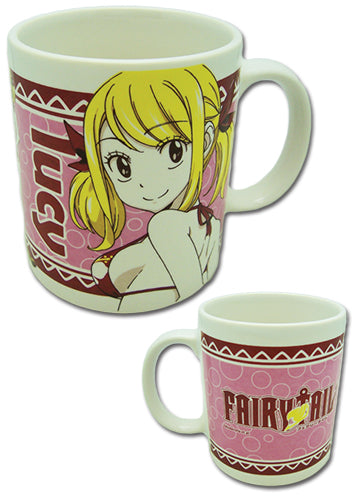 Official Fairy Tail Anime Character Lucy in a Swimsuit Ceramic Coffee Mug Double Sided View